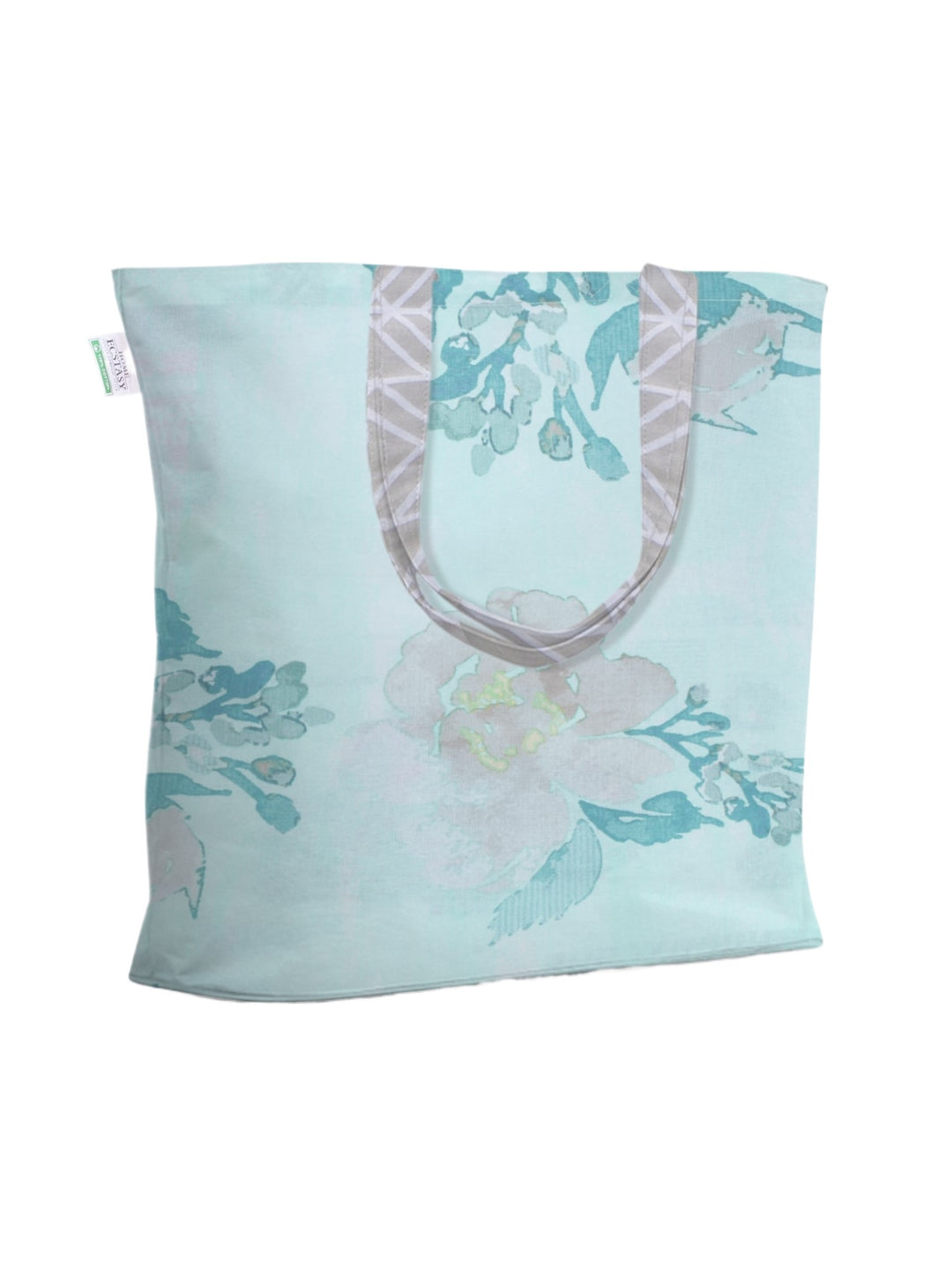 Home Ecstasy 100% Cotton Floral Tote Bag Set Of 2