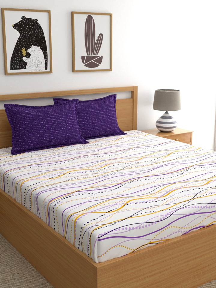 Dreamscape 100% Cotton Abstract Bedsheet Set