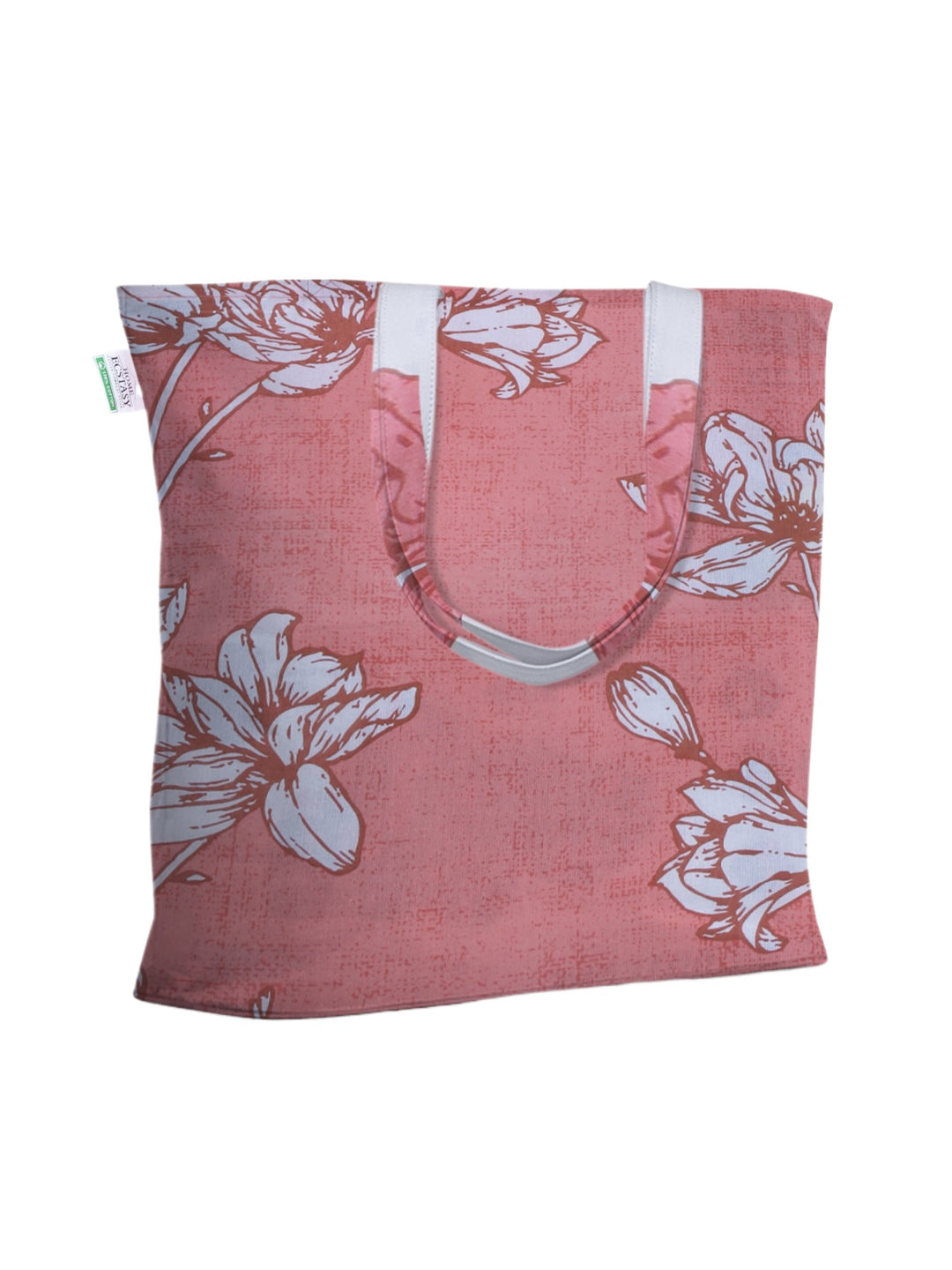 Home Ecstasy 100% Cotton Floral Tote Bag Set Of 2