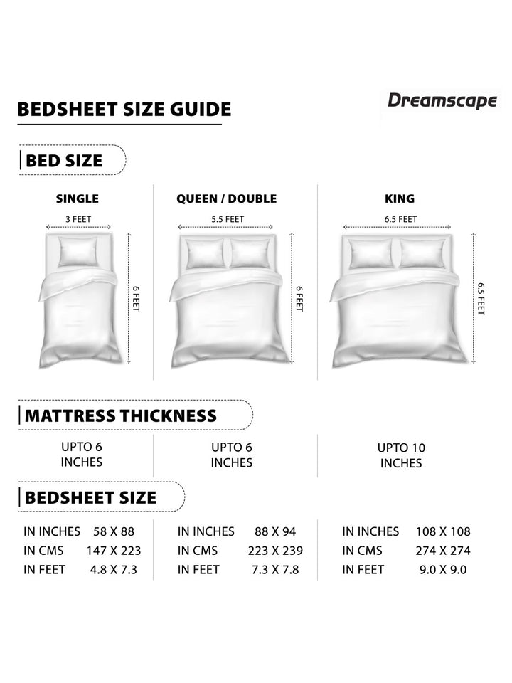 Dreamscape 100% Cotton Abstract Bedsheet Set